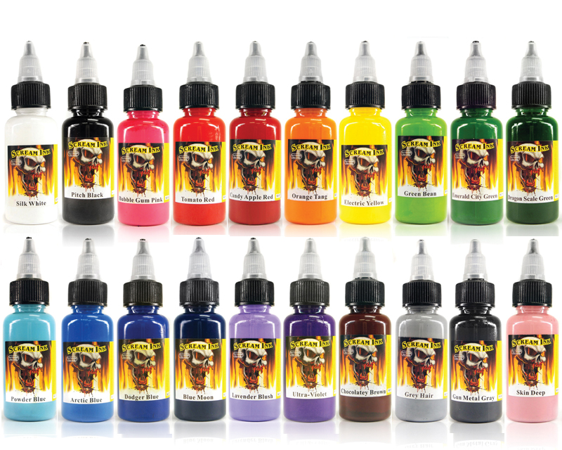 Mực xăm tattoo trái cây tạm thời 710 ngày mực Đen Đỏ Nâu đỏ tặng 6 hình  khuôn cao cấp